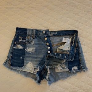 American Eagle two tone jean shorts